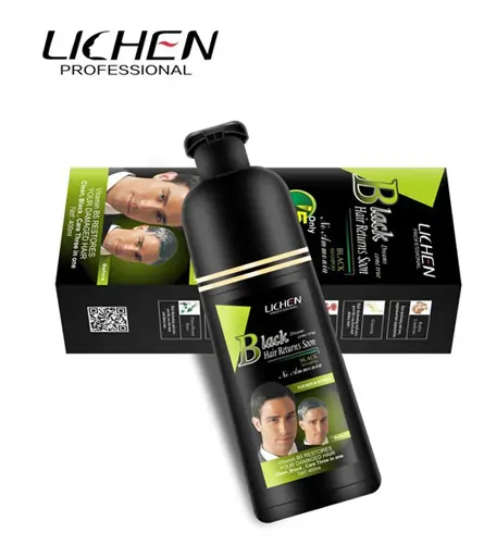 Lichen Black Hair Color Shampoo