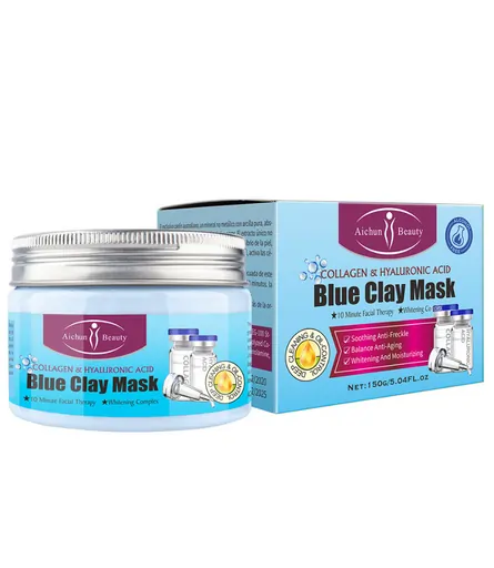 Aichun Beauty Collagen And Hyaluronic Acid Blue Clay Mask